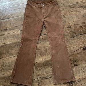 Brandy Melville brown corduroy low rise pants